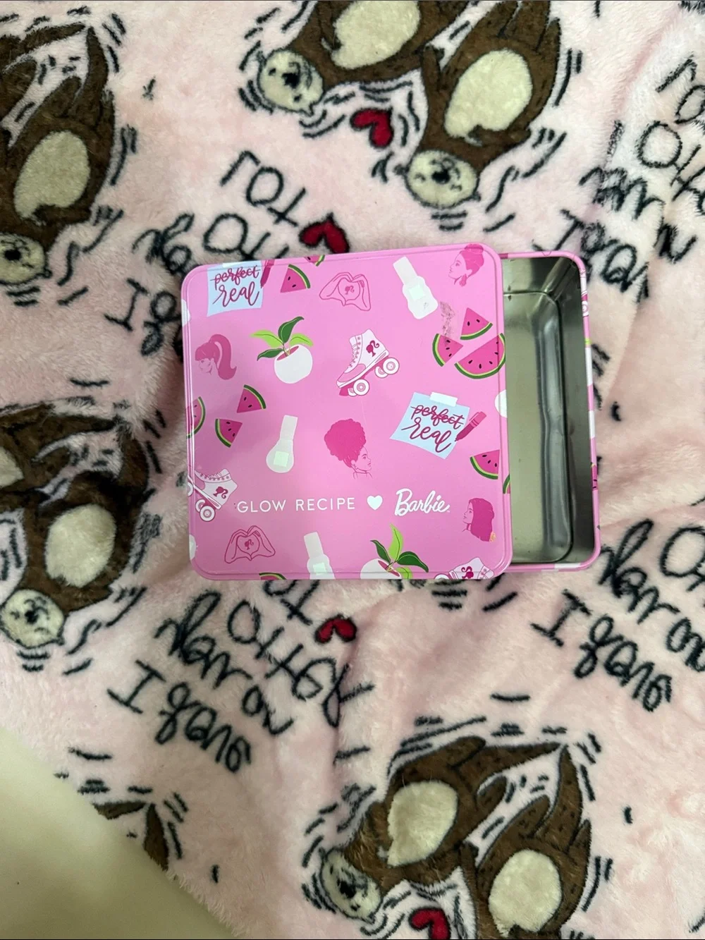 Barbie Pink Glow Recipe x Barbie Highlighter Compact empty